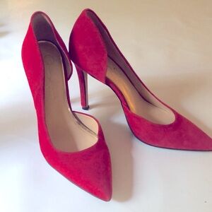 Red Jessica Simpson stiletto heels